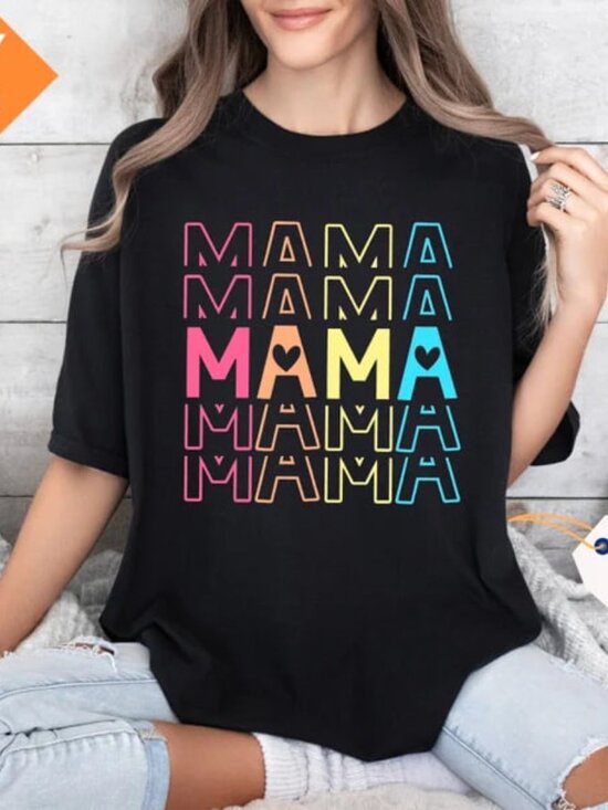 Tops - Graphic Colorful Mothers Day Gift, Gift for mother, Mama Shirt